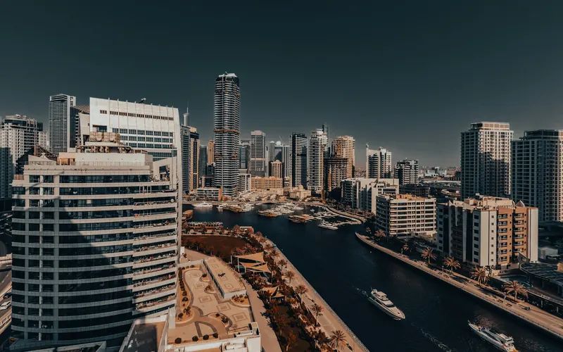 Vista aérea de Dubai Marina